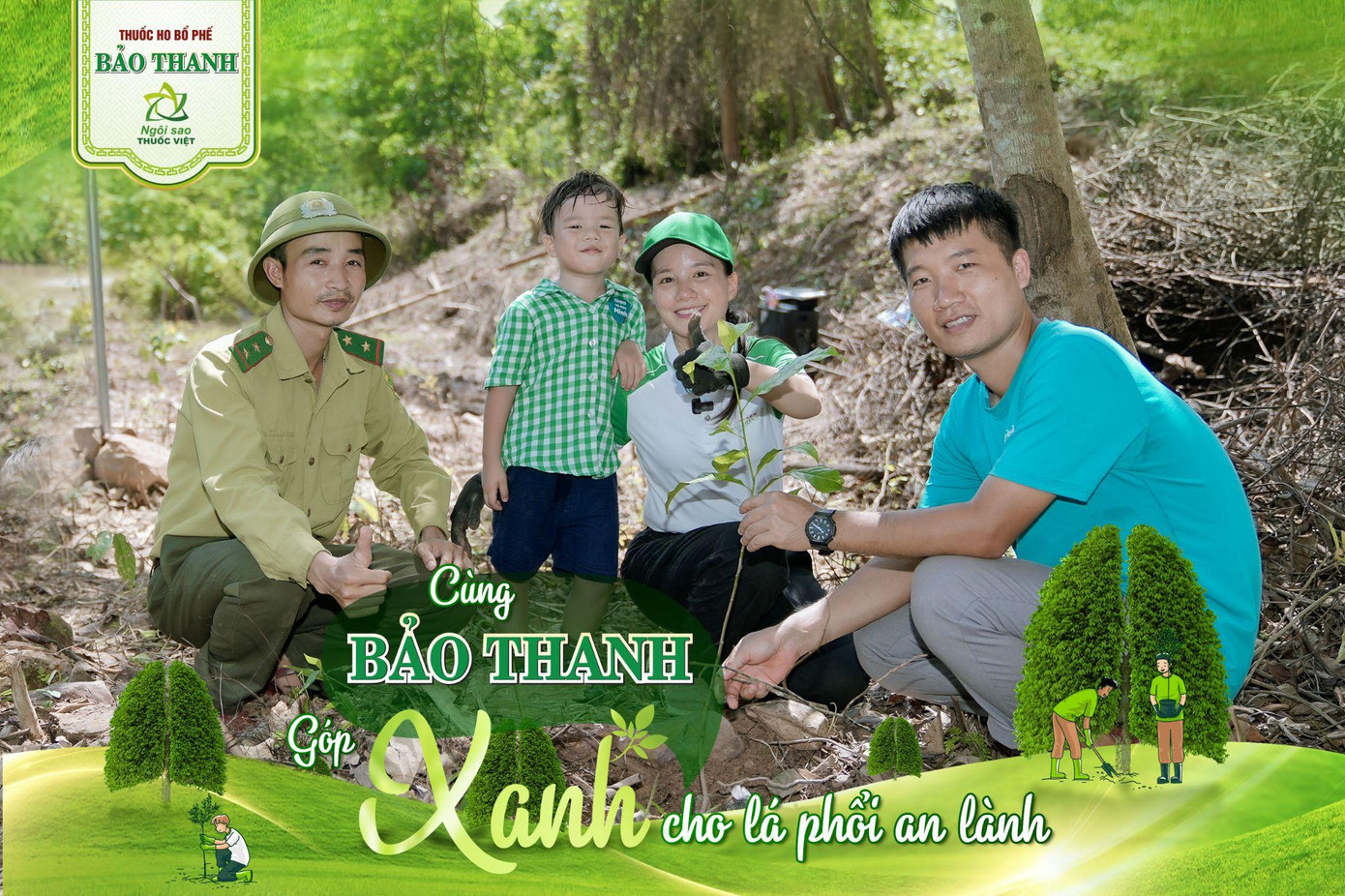 Gia đình MC Minh Trang đồng hành trong Dự án "Góp xanh cho lá phổi an lành" của Bảo Thanh tại rừng Xuân Liên, Thanh Hóa. Gia đình MC Minh Trang đồng hành trong Dự án "Góp xanh cho lá phổi an lành" của Bảo Thanh tại rừng Xuân Liên, Thanh Hóa.