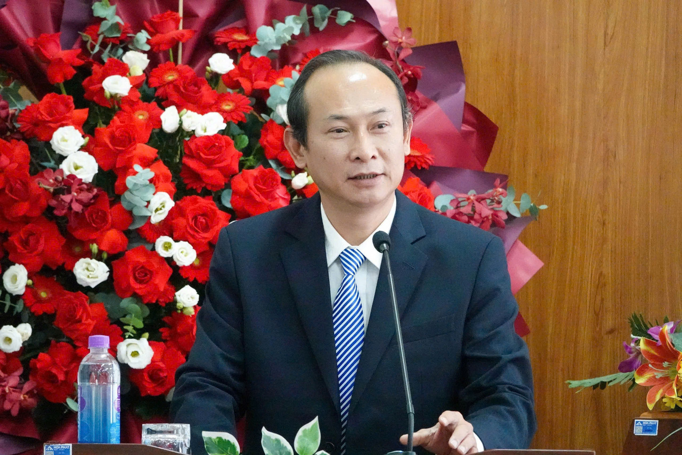 PGS.TS. Trần Hữu Phúc, Hiệu trưởng Trường Đại học Ngoại Ngữ phát biểu. PGS.TS. Trần Hữu Phúc, Hiệu trưởng Trường Đại học Ngoại Ngữ phát biểu.