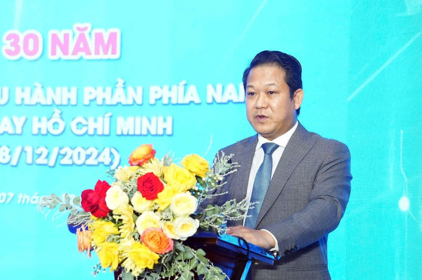 Ông Lê Hoàng Minh – Chủ tịch HĐTV VATM phát biểu tại chương trình