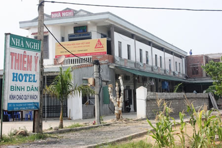 Nhà nghỉ Thiên Ý, nơi xảy ra vụ việc.