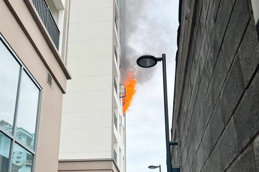 Hiện trường vụ cháy. Ảnh: CTV