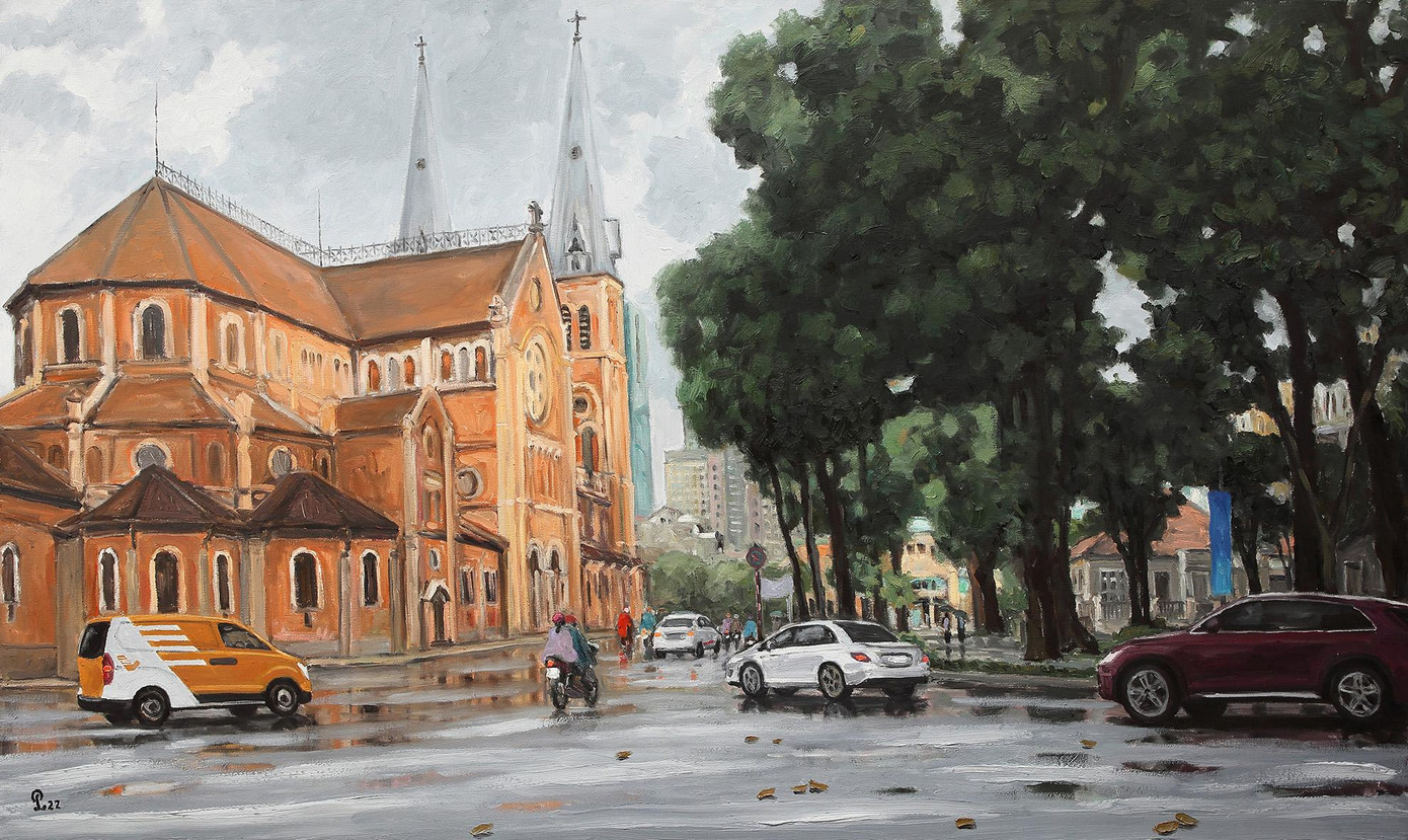 Tác phẩm Nhà thờ Đức Bà - Phạm Luận.