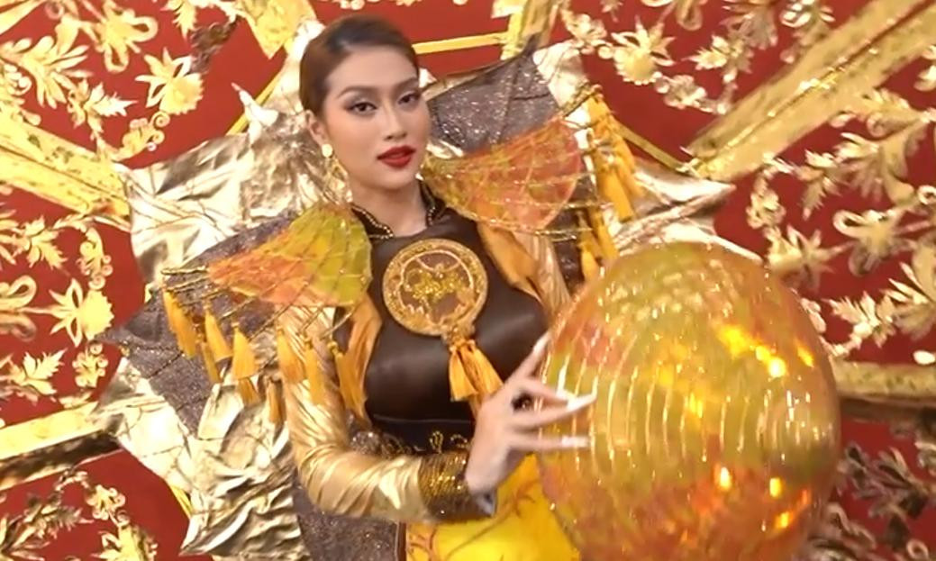 Trúc chỉ là trang phục dân tộc của Thiên Ân ở Miss Grand International 2022. Ảnh: MGVN.