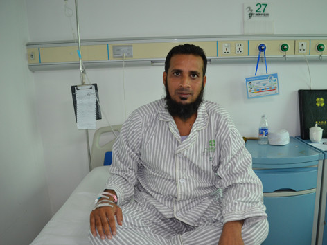 Bệnh nhân trong thời gian điều trị tại Bệnh viện Ung bướu Hiện đại Quảng Châu. Bệnh nhân trong thời gian điều trị tại Bệnh viện Ung bướu Hiện đại Quảng Châu