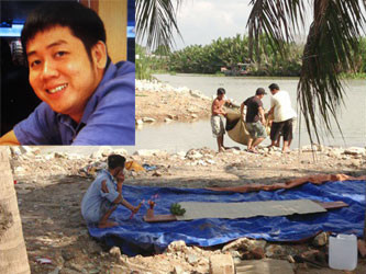 Thi thể Nguyễn Thành Yên (ảnh nhỏ) được tìm thấy vào sáng 28/5