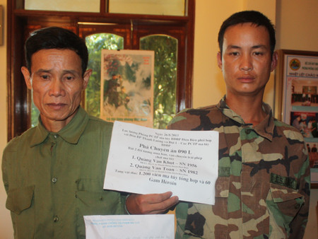 Hai đối tượng Khụt (trái) và Toan. Hai đối tượng Khụt (trái) và Toan