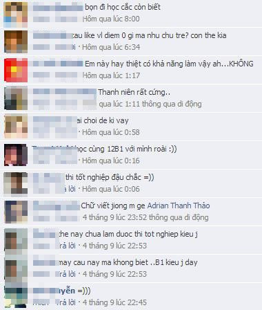 Dân mạng bình luận vì bài kiểm tra