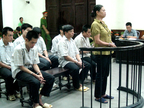 Bị cáo Lê Thị Hiển tại phiên tòa