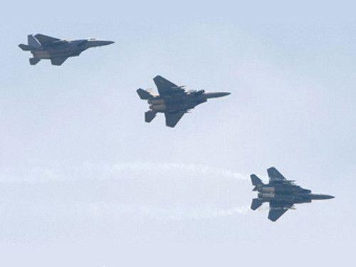 Máy bay tiêm kích - ném bom F-15K của không quân Hàn Quốc. Ảnh daylife.com