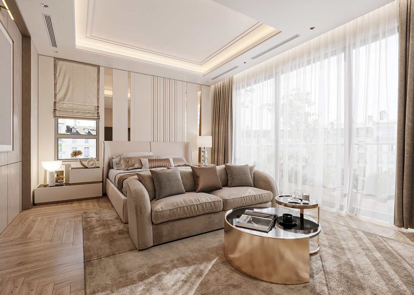 Một góc không gian phòng ngủ master tại biệt thự Pearl Island Một góc không gian phòng ngủ master tại biệt thự Pearl Island