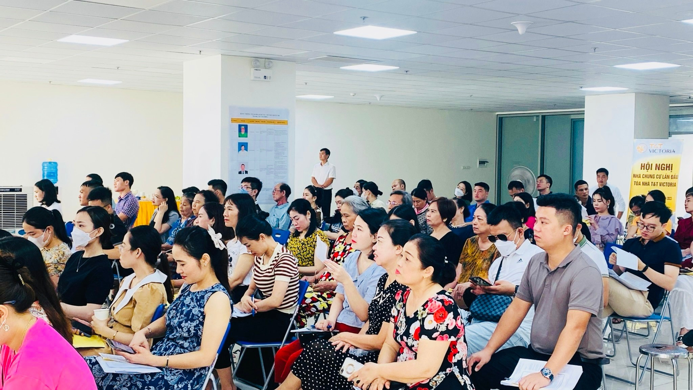 Hội nghị nhà chung cư lần đầu tiên tòa nhà T&amp;T Victoria nhận được sự tham gia hưởng ứng của đông đảo cư dân