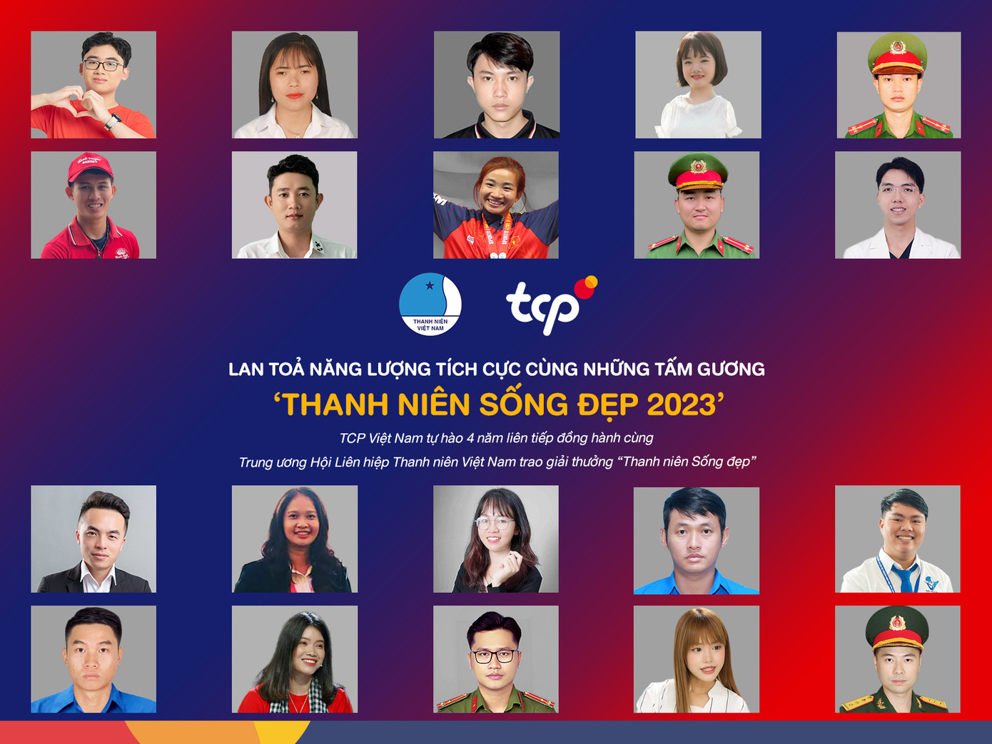 20 tấm gương thanh niên được đề cử trao giải “Thanh niên sống đẹp” 2023