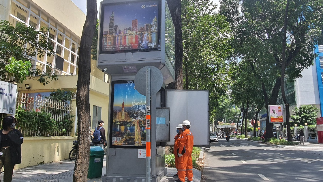 Trạm điện được lắp đặt trên bệ cao để đề phòng ngập trong mùa mưa