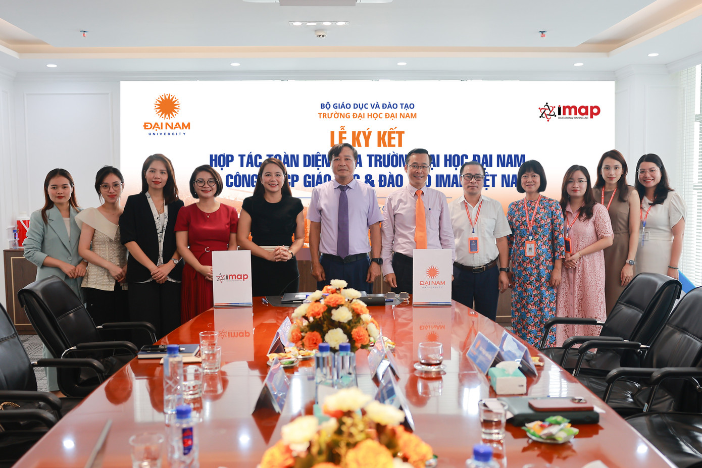 Lễ ký kết hợp tác toàn diện ngày 19/8 giữa Trường Đại học Đại Nam và IMAP Việt Nam Lễ ký kết hợp tác toàn diện ngày 19/8 giữa Trường Đại học Đại Nam và IMAP Việt Nam