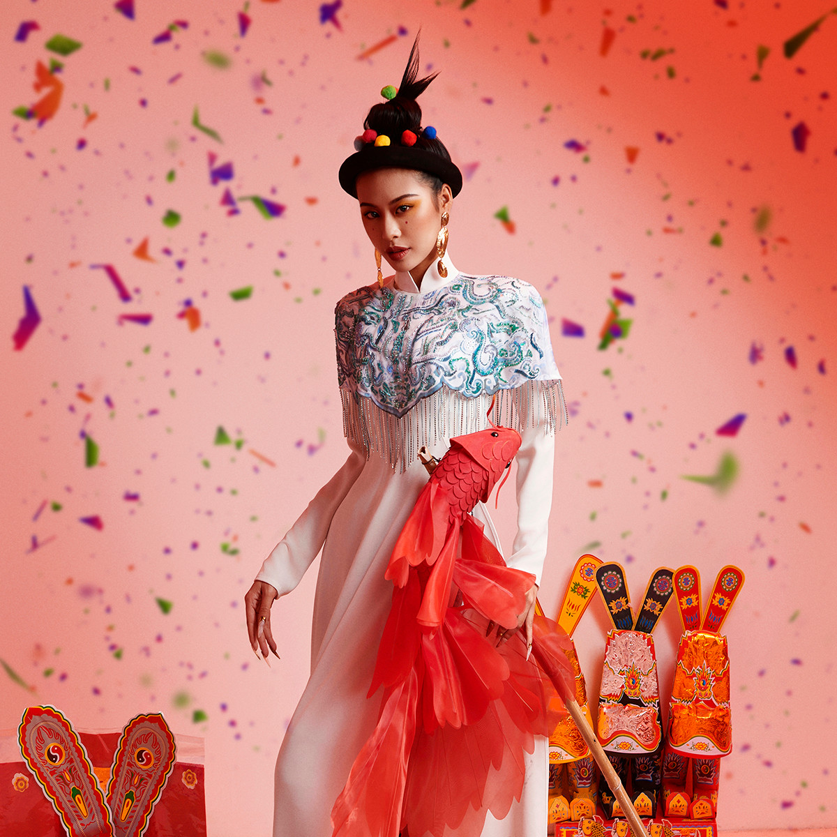 Bộ ảnh được Minh Minh lấy cảm hứng từ ngày lễ Tết ông Công ông Táo.