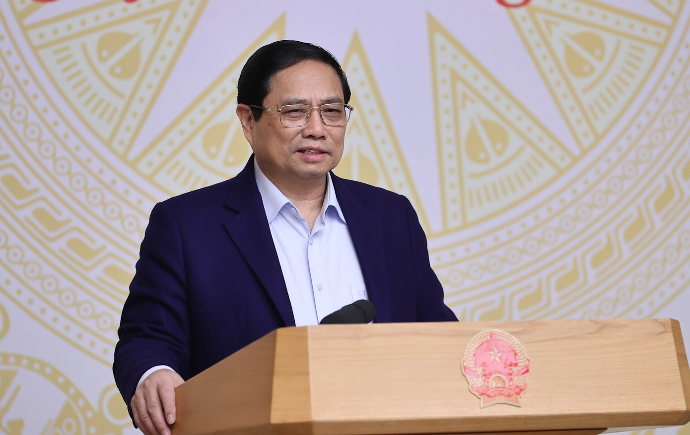 Thủ tướng Phạm Minh Chính phát biểu kết luận hội nghị.