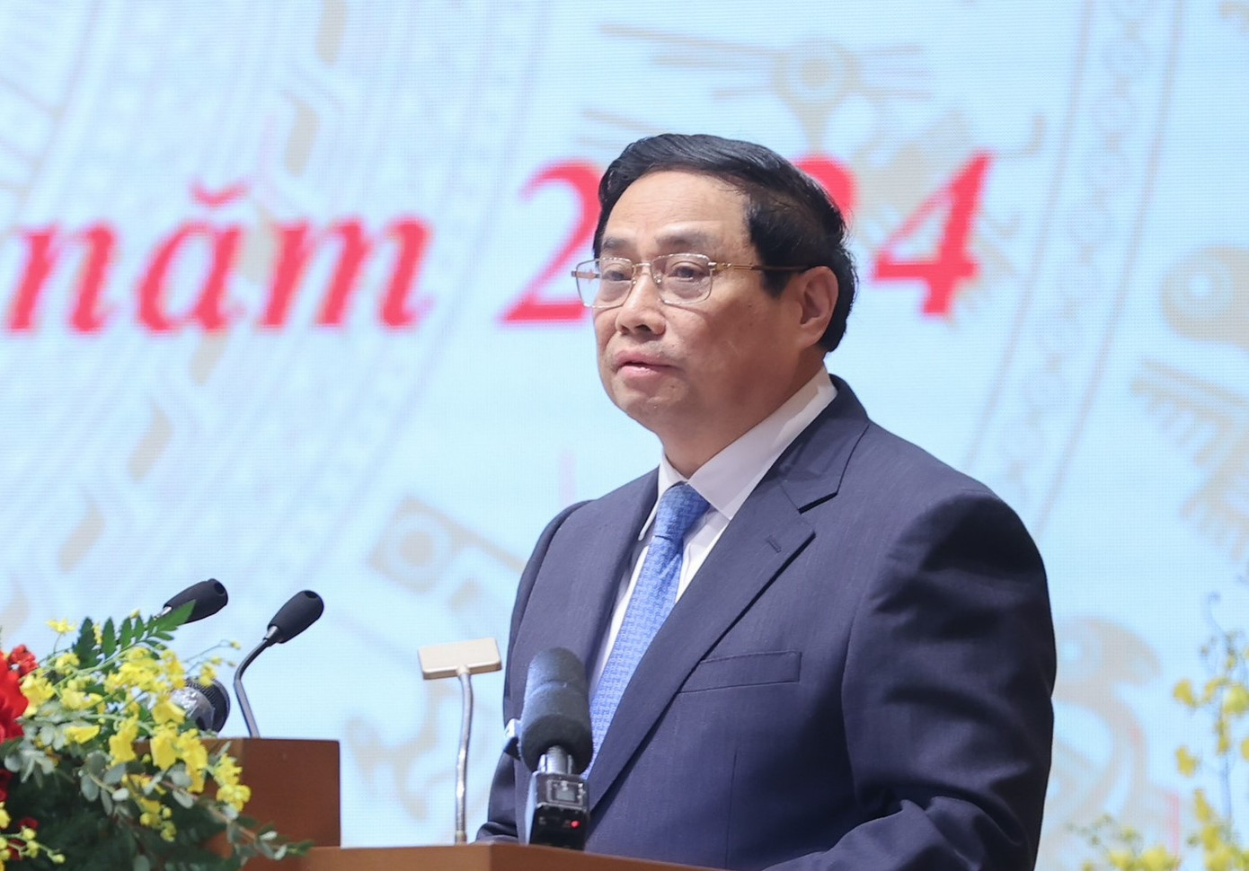 Thủ tướng Phạm Minh Chính phát biểu khai mạc Hội nghị. Ảnh: Nhật Bắc.