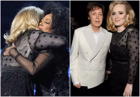 Diva Diana Ross và Paul McCartney chúc mừng Adele