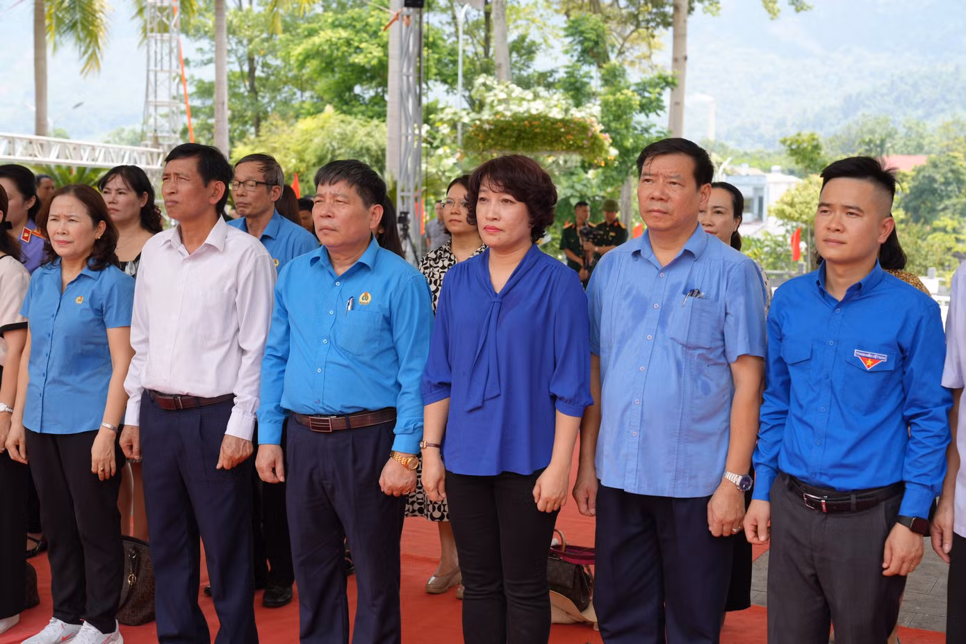 Đoàn đại biểu của Công đoàn khối thi đua II tham dự các hoạt động tại Hà Giang (Ảnh: Kỳ Anh)