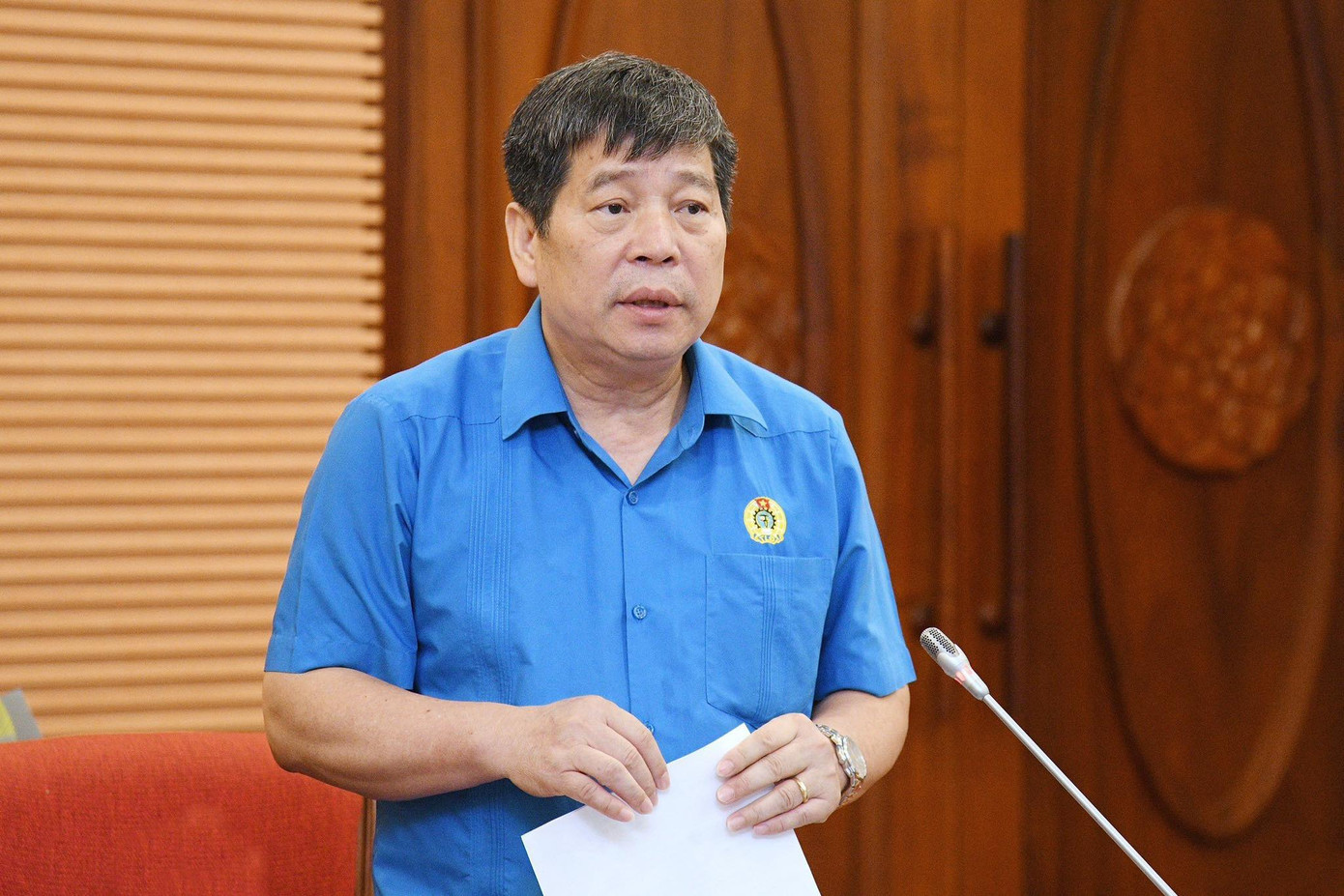 Phó Chủ tịch Thường trực Công đoàn Viên chức Việt Nam Nguyễn Văn Đông phát biểu tại Hội nghị Phó Chủ tịch Thường trực Công đoàn Viên chức Việt Nam Nguyễn Văn Đông phát biểu tại Hội nghị