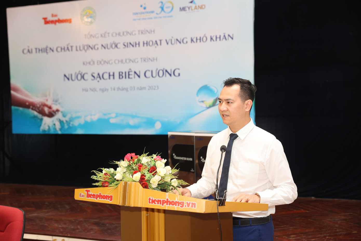 Ông Phạm Minh Đức, Phó Tổng Giám đốc Tập đoàn Tân Á Đại Thành phát biểu