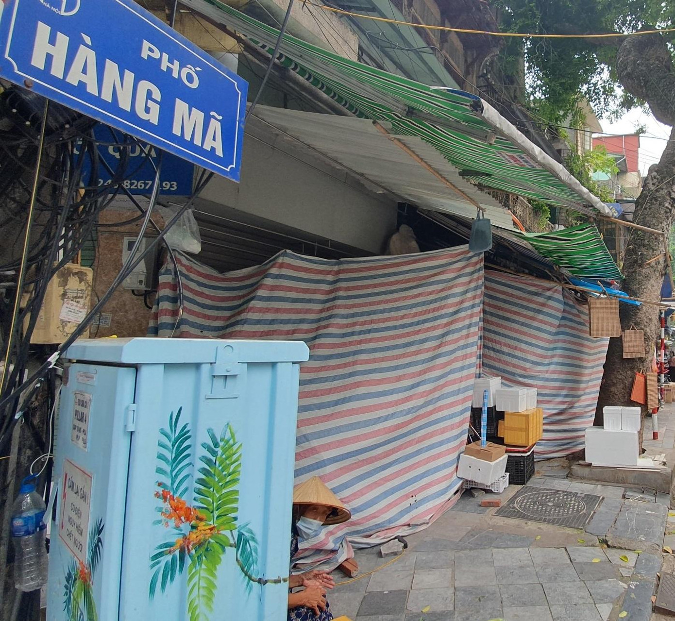 Phố Hàng Mã (Hoàn Kiếm) là khu phố buôn, bán đồ chơi trẻ em nhộn nhịp nhất Hà Nội đang nằm trong vùng 1 (đỏ) thực hiện giãn cách xã hội theo Chỉ thị 16/CT-TTg. Những năm trước, con phố tập nập cả tháng trước Tết Trung thu. Năm nay, cả con phố vắng lặng, ít người qua lại, nhiều cửa háng trùm bạt, đóng cửa.