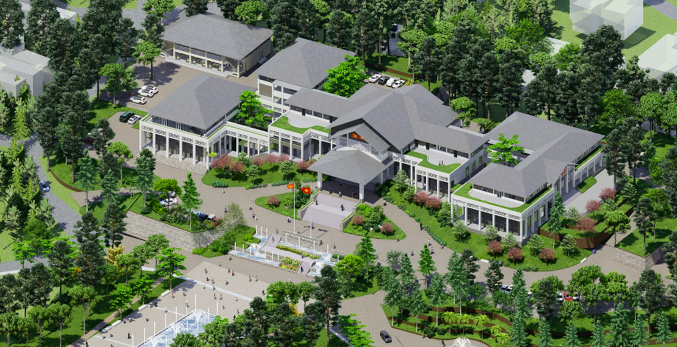 Phối cảnh Trụ sở hành chính huyện Bắc Hà.