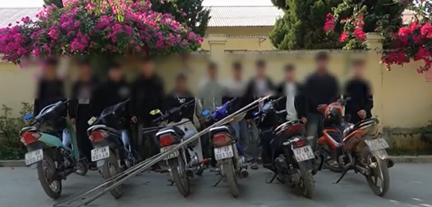 Nhóm đối tượng gây rối trật tự công cộng vừa bị xử lý. Ảnh Công an tỉnh Điện Biên Nhóm đối tượng gây rối trật tự công cộng vừa bị xử lý. Ảnh Công an tỉnh Điện Biên