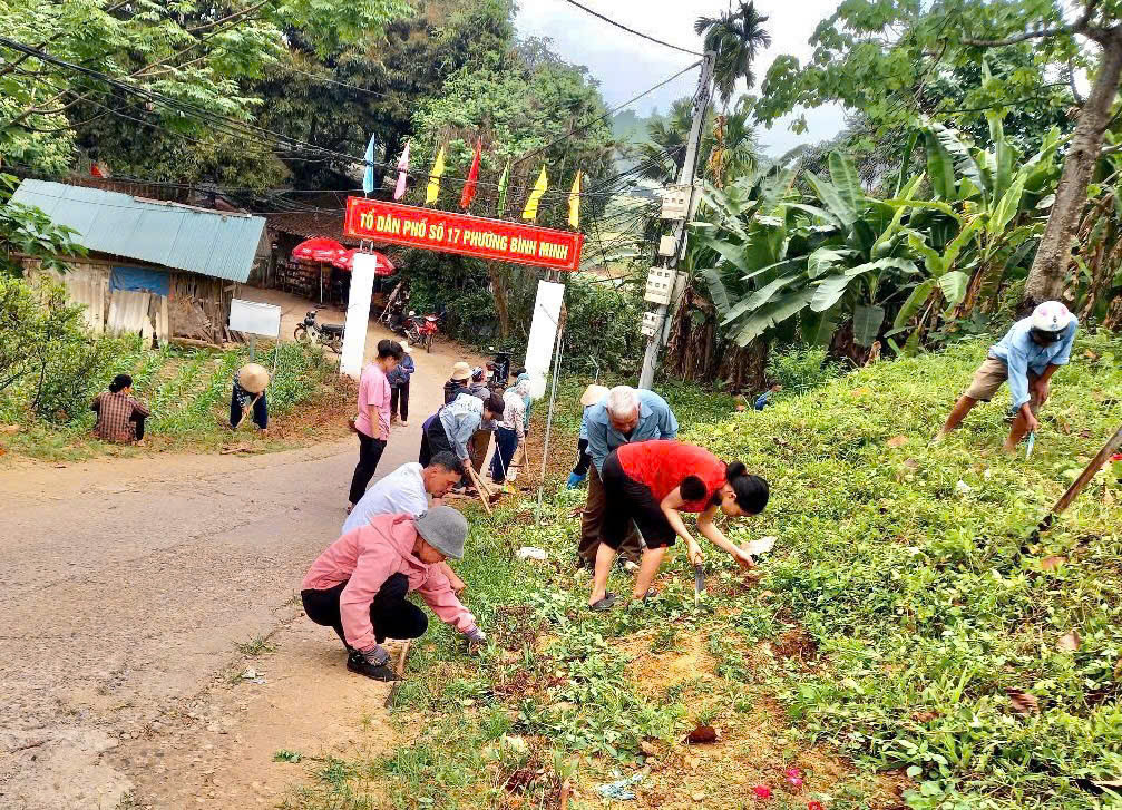 Người dân tổ chức quét dọn ngõ phố, trước các cổng trường, công sở để chuẩn bị đón ngày lễ trọng đại của đất nước.