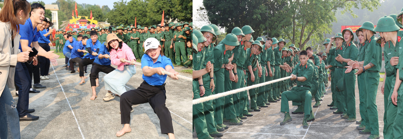 Các đội thi đấu kéo co. Ảnh: Quỳnh Trang Các đội thi đấu kéo co. Ảnh: Quỳnh Trang