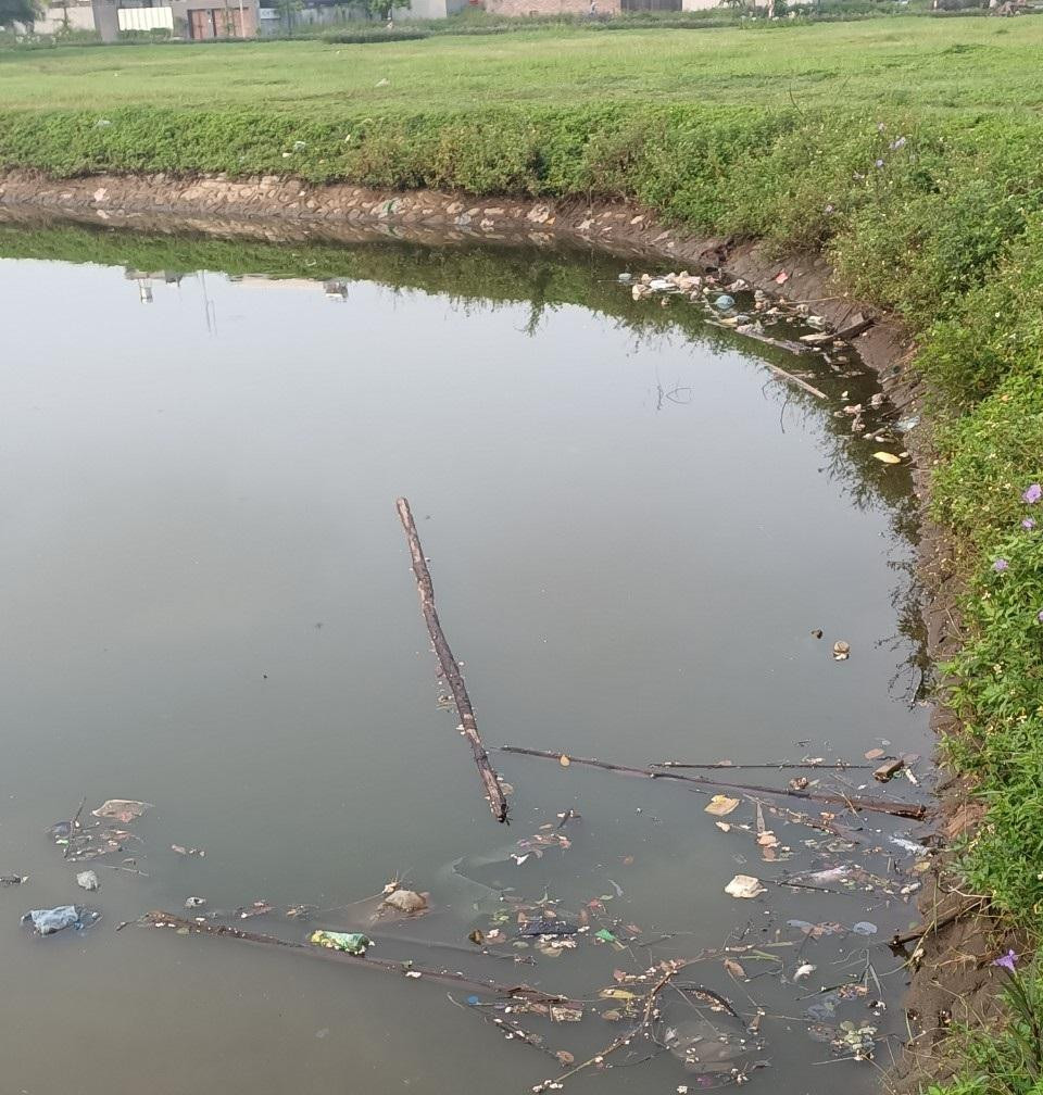 Nước đổi màu đen, mùi hôi thối, xú uế bốc lên, cá chết, rác thải nổi lềnh bềnh trên mặt hồ Nước đổi màu đen, mùi hôi thối, xú uế bốc lên, cá chết, rác thải nổi lềnh bềnh trên mặt hồ