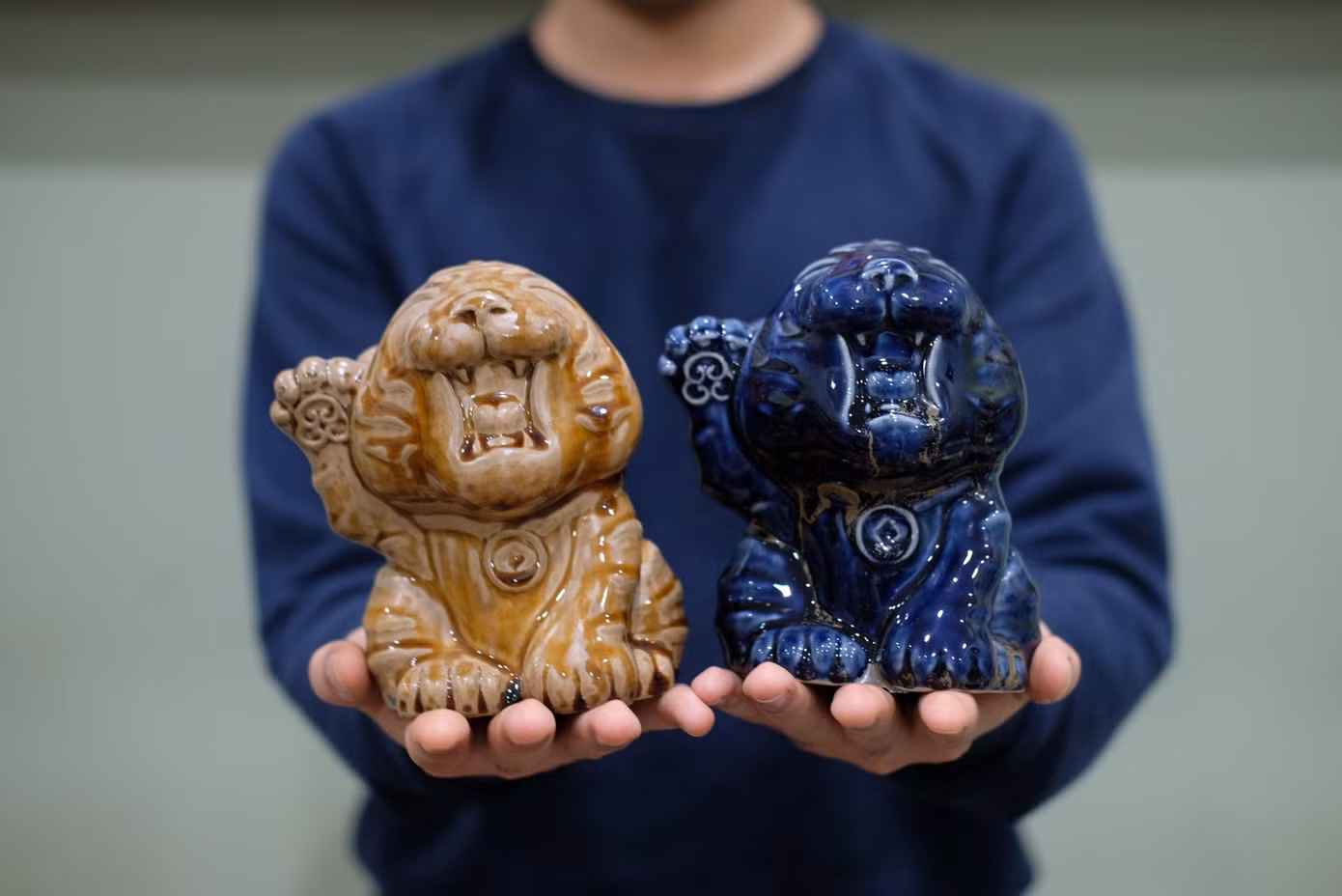 Chú hổ "neko" khi hoàn thành đã được nhiều khách đặt hàng làm quà tặng cho năm mới...