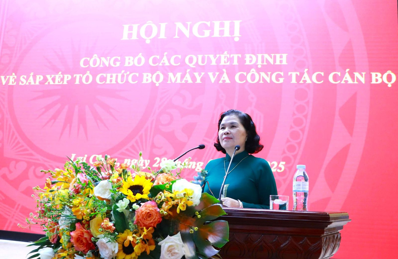 Bà Giàng Páo Mỷ, Bí thư Tỉnh ủy Lai Châu phát biểu. Ảnh CTT tỉnh Lai Châu Bà Giàng Páo Mỷ, Bí thư Tỉnh ủy Lai Châu phát biểu. Ảnh CTT tỉnh Lai Châu