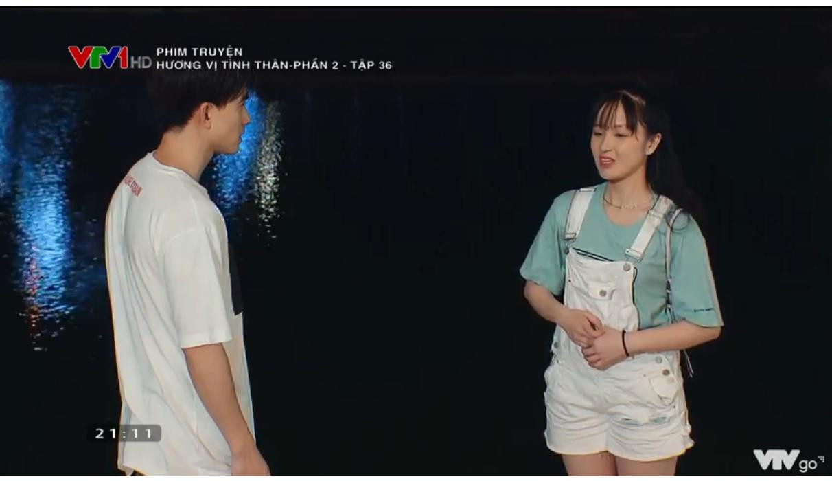 Dương diễn vai ngơ ngác trước mặt Huy