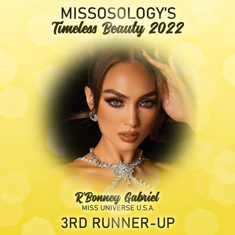 Đứng ở vị trí thứ 2 là đương kim Hoa hậu Thế giới 2021 Karolina Bielawska, vị trí thứ 3 là đương kim Hoa hậu Quốc tế 2022 Jasmin Selberg, vị trí thứ 4 là đương kim Hoa hậu Hoàn vũ 2022 R’bonney Gabriel.