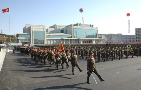 Bộ An ninh Triều Tiên diễu hành nhân kỷ niệm ngày sinh cố chủ tịch Kim Nhật Thành vào sáng nay