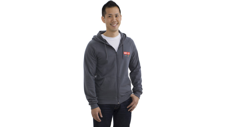 Áo nỉ kéo khóa in logo "Scroogled". Áo nỉ kéo khóa in logo