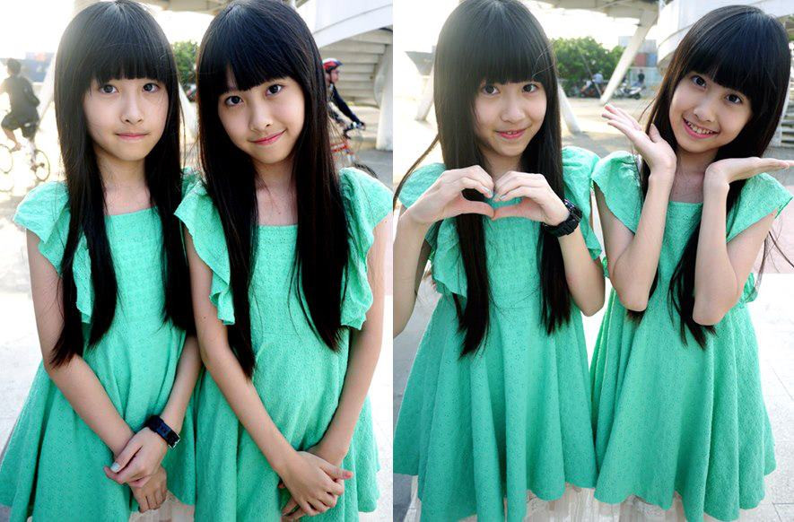 Hình ảnh hai thiên thần khi còn nhỏ.