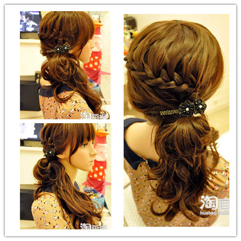 Buộc gập phần tóc còn lại sang một bên mang tai, thêm phụ kiện vào... ...và đây chính là kết quả! Thật đẹp phải không nào!