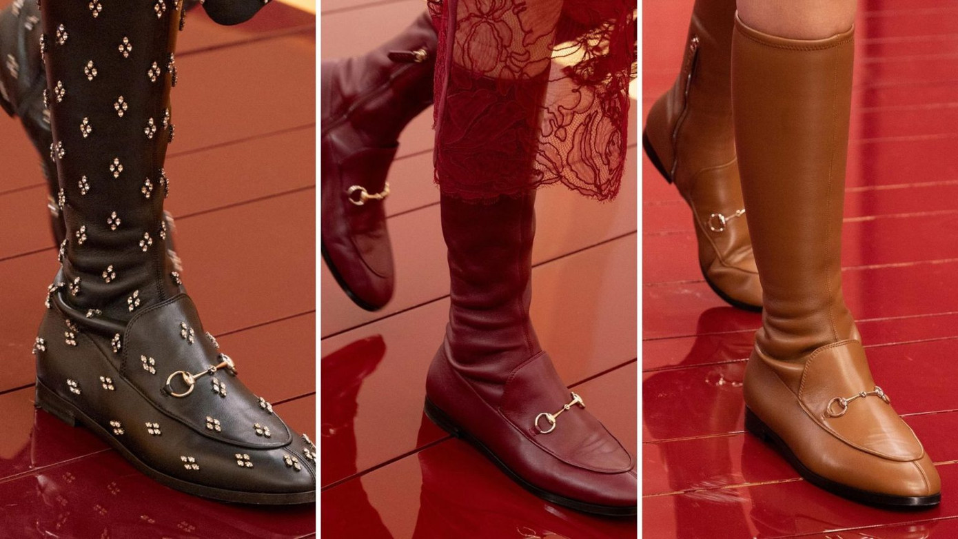 Xu hướng giày bốt cao bồi vừa quen vừa lạ phủ sóng BST Gucci Xuân Hè 2025. Xu hướng giày bốt cao bồi vừa quen vừa lạ phủ sóng BST Gucci Xuân Hè 2025.