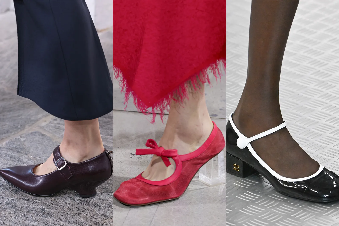 Giày Mary Janes tiếp tục xuất hiện trên sàn diễn thời trang Xuân Hè. Giày Mary Janes tiếp tục xuất hiện trên sàn diễn thời trang Xuân Hè.