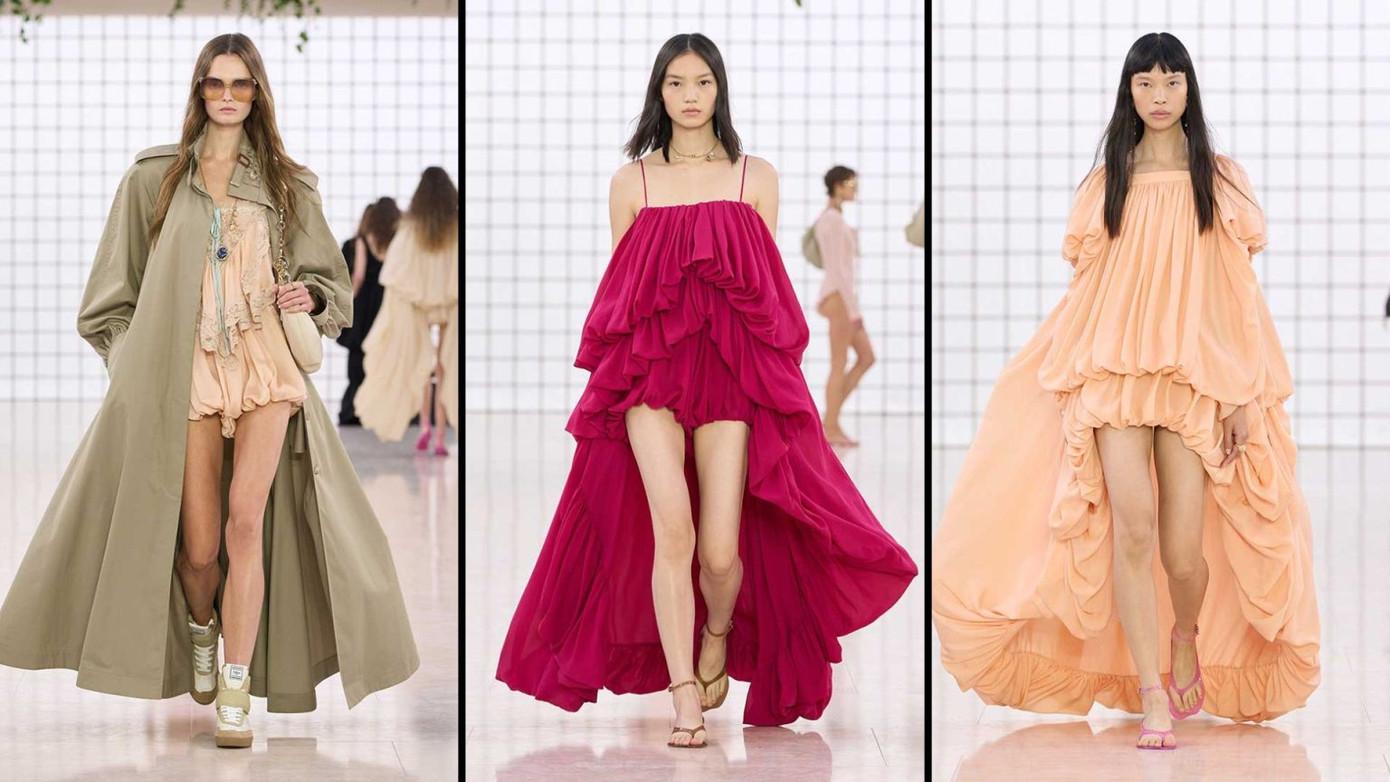 Chloé Xuân Hè 2025 đã cho hồi sinh những thiết kế của huyền thoại Karl Lagerfeld, khi ông còn là Giám đốc sáng tạo của thương hiệu, với những chiếc tay áo phồng tinh tế, bồng bềnh. Chloé Xuân Hè 2025 đã cho hồi sinh những thiết kế của huyền thoại Karl Lagerfeld, khi ông còn là Giám đốc sáng tạo của thương hiệu, với những chiếc tay áo phồng tinh tế, bồng bềnh.