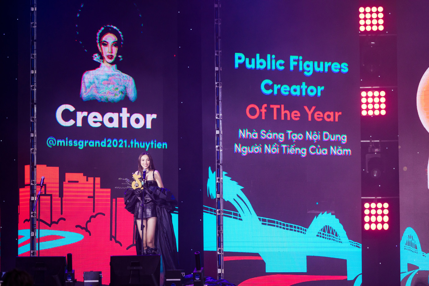 Hoa hậu Thuỳ Tiên tại Lễ trao giải