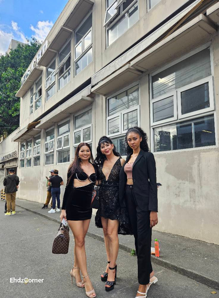 Bà Jocelyn Cubales (giữa) mặc váy xẻ ngực táo bạo. Bà Jocelyn Cubales (giữa) mặc váy xẻ ngực táo bạo.