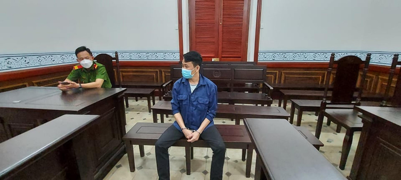 Nguyễn Thanh Sỹ tại phiên tòa.