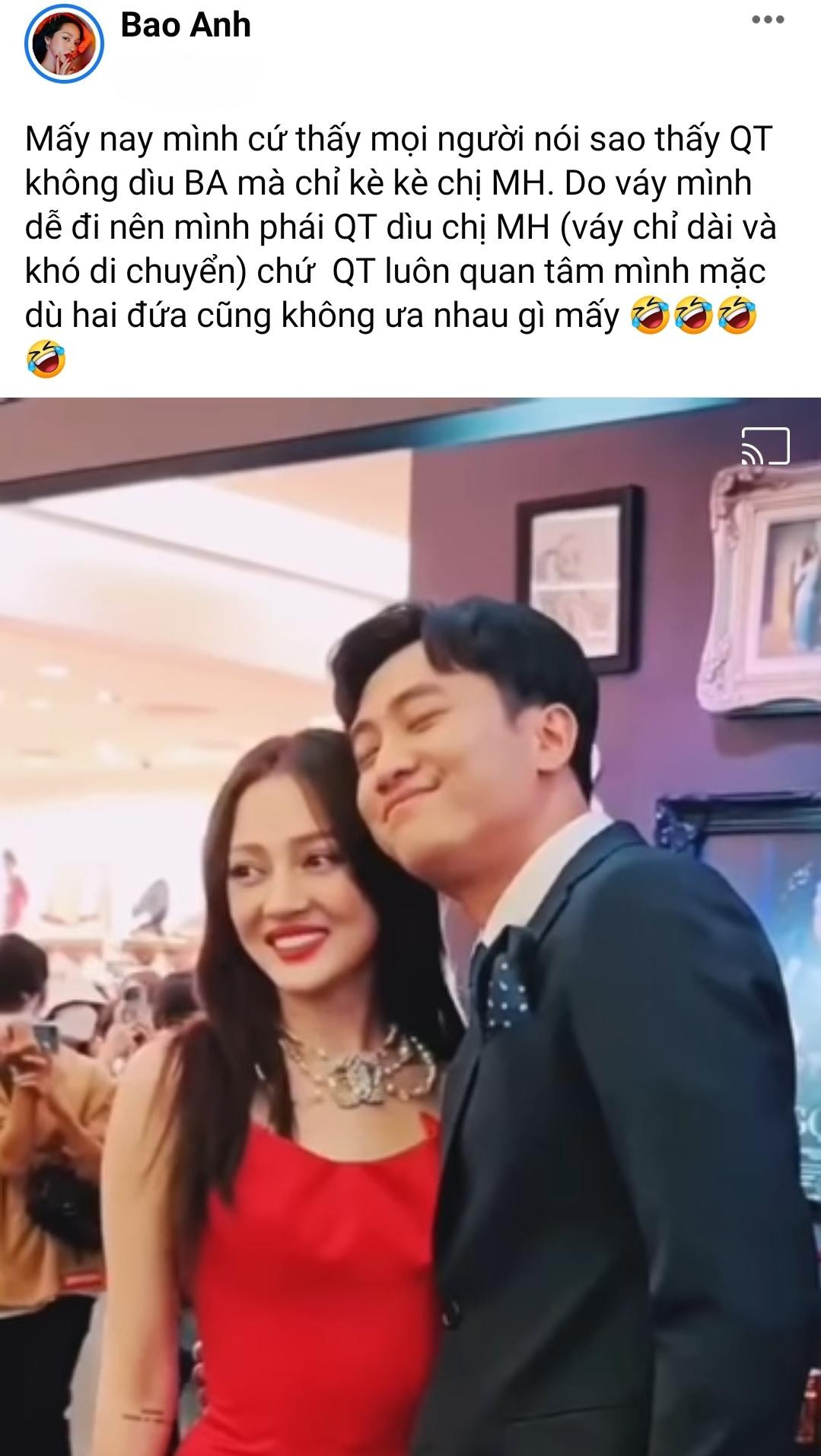 Bảo Anh giải oan cho "ông xã" Quốc Trường khi chỉ kè kè bên Minh Hằng. Bảo Anh giải oan cho "ông xã" Quốc Trường khi chỉ kè kè bên Minh Hằng.