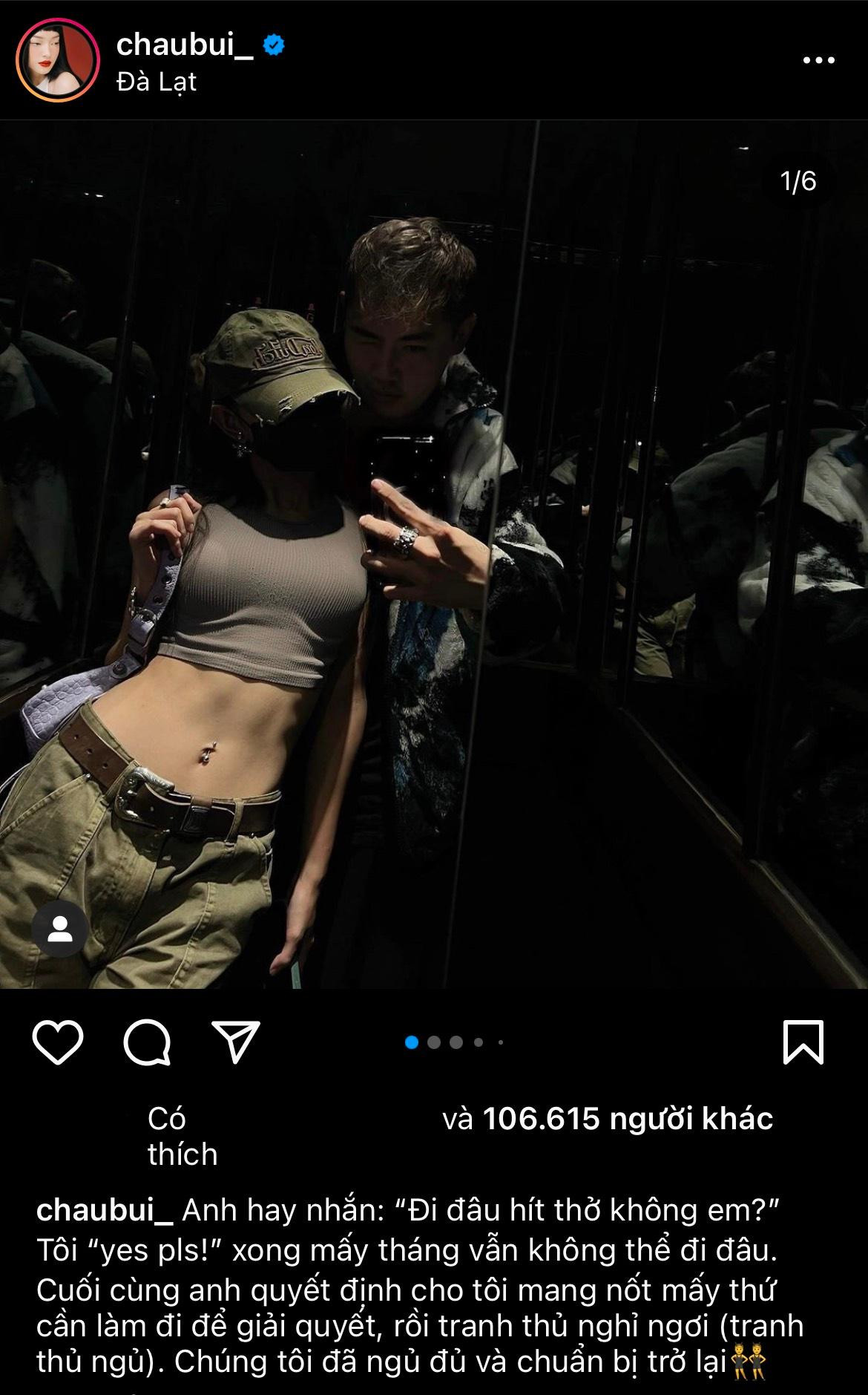 Châu Bùi bất ngờ tung ảnh tình tứ cùng trai lạ.