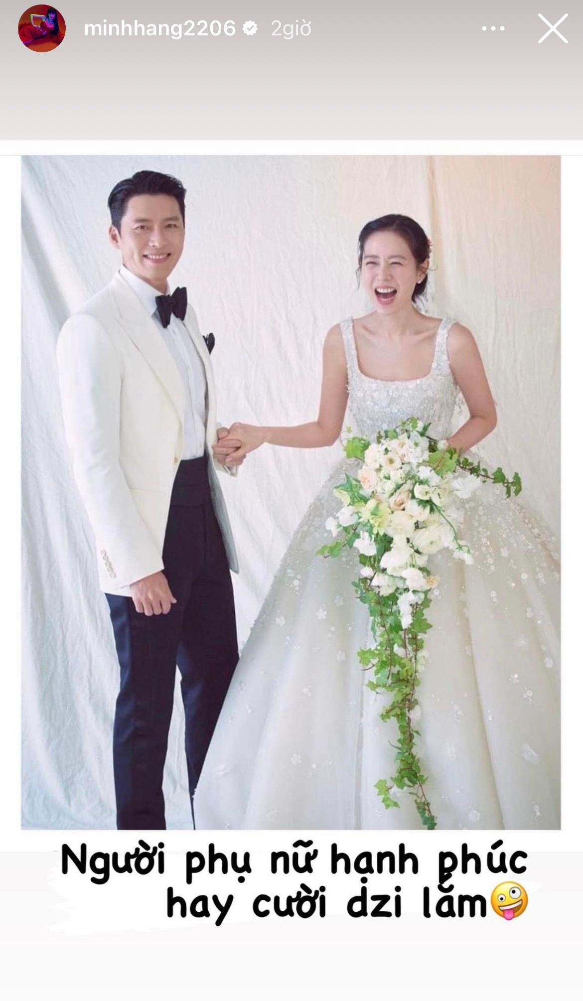 Minh Hằng chia sẻ khi nhìn thấy nụ cười viên mãn của Son Ye Jin. Minh Hằng chia sẻ khi nhìn thấy nụ cười viên mãn của Son Ye Jin.