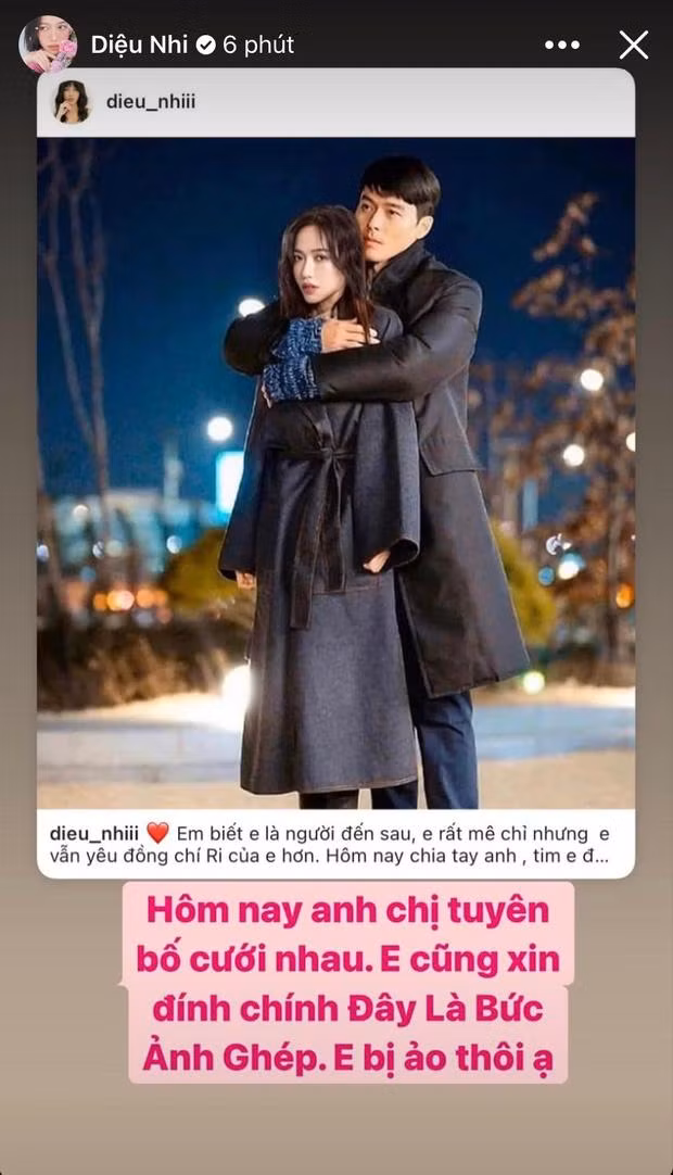 Cô nàng lên tiếng đính chính gấp hình ảnh ghép cách đây 2 năm.