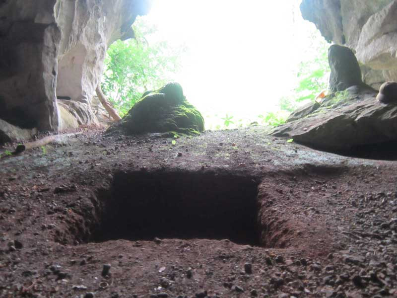 Hố khai quật năm 2012. Hố khai quật năm 2012